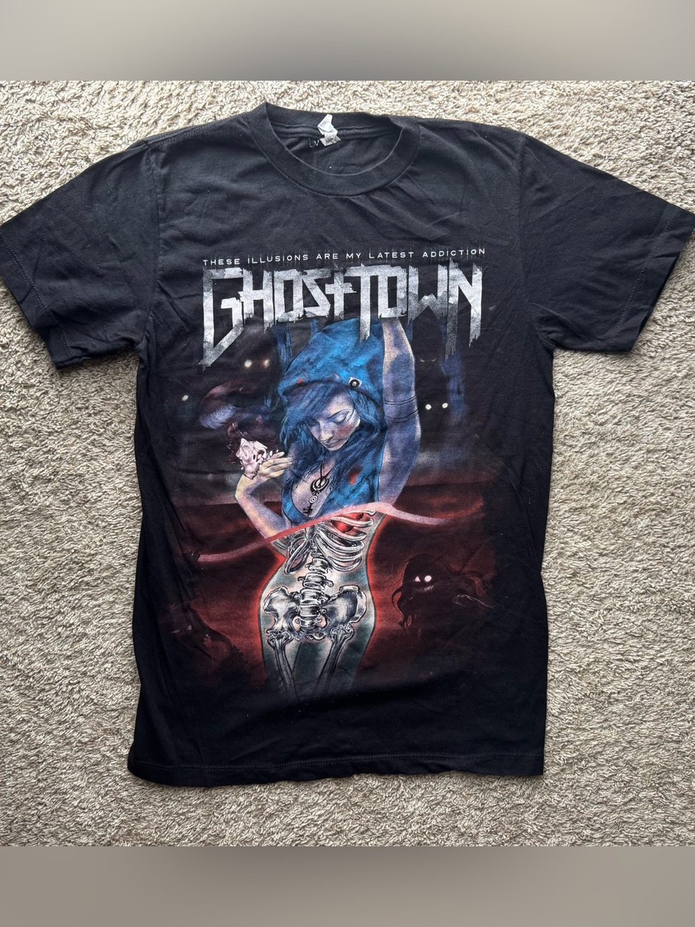 Ghost Town These Illusions Are My Latest Addiction Graphic T-Shirt Small
